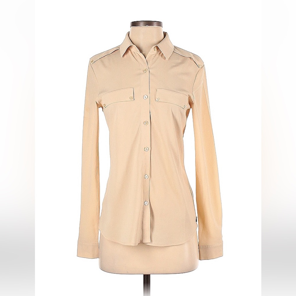 Maison Scotch Button-Down Silk Blouse